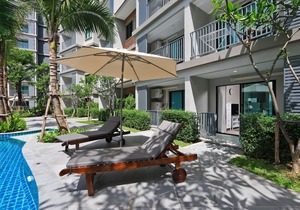 1BDR apt with direct access to pool & 250m from NaiYang beach
