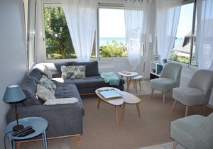 A villa just steps from the beach.