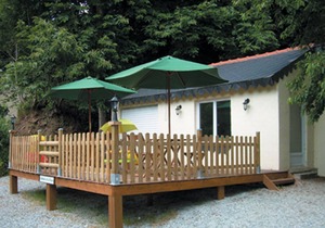 In the nature, along the river with sport activities and swimming pool