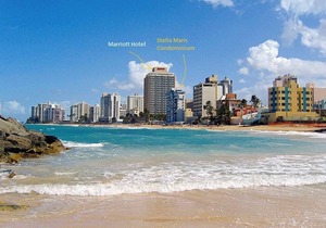 Oceanfront condo next to the Marriott Hotel, San Juan