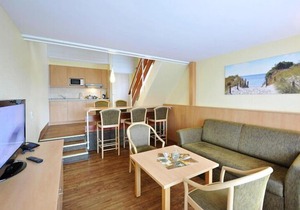 Semi-detached houses in the Weissenhäuser Strand holiday and amusement park