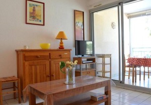 Studio Cabine avec Vue Port & Montagne, Proche Plage - 4 Couchages, Parking, Loggia - Argelès-sur-Mer - FR-1-225-57