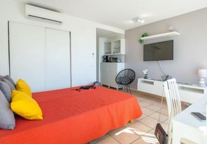 Studio climatisé 2 pers - Vue mer - Proche plage/commerces - Accès WiFi gratuit - Parking dispo - FR-1-466A-34