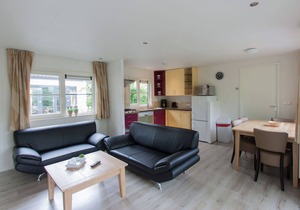 Tidy chalet with dishwasher, surrounded by forest