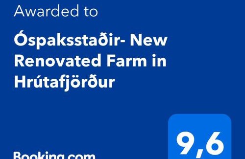 Stadur Villa | Óspaksstaðir- New Renovated Farm in Hrútafjörður