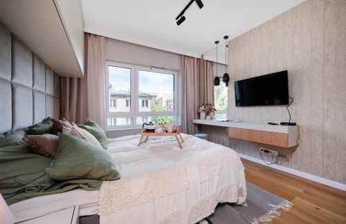 Lodz Apartment | Łódź Prestige Suites - 50m2, Parking, Balcony - by Rentujemy