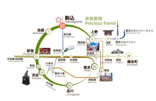 Toshima Apartment | 駒込JR山手线步行1min地铁直达新宿池袋上野东京站无电梯