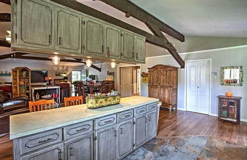 Log Cabin House | 1-Acre Rustic Lake Resort w/ Outdoor Entertainment