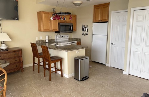 St. Petersburg - Clearwater Condo | 1 bed 1 bath condo unit with Boca Ciega Bay water front view.