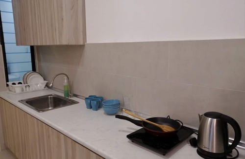 Malacca City Condo | 1 bedroom condominium, 1 to 6 guests, 1 bath room, living and kitchen area.