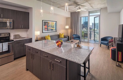 Civic District Condo | 1 Bedroom Deluxe Condo w/Kitchen in Austin! Sleeps 4!
