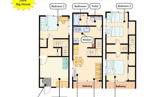 Okubo Villa | 100㎡ Cozy Villa in Shinjuku｜JR Shin-Ōkubo Sta. 7mins.