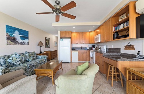 Kihei Condo | 106 - Oceanfront - Ground Floor - One Bed/One Bath with A/C!