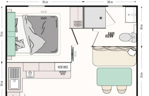 Brain-sur-l'Authion House | 18 m² Mobile home ∙ 1 bedroom ∙ 2 guests