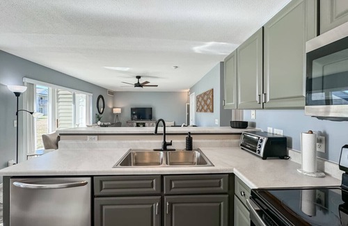 Sioux Falls Condo | 1st Floor Condo, Zero Threshold Door, Garage, Patio