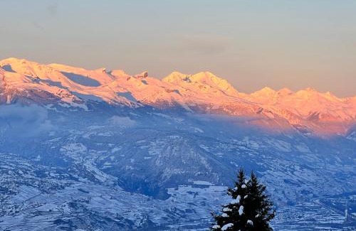 Nendaz Apartment | 2,5 pièces à Haute-Nendaz, grande terrasse, piscine, sauna, tennis
