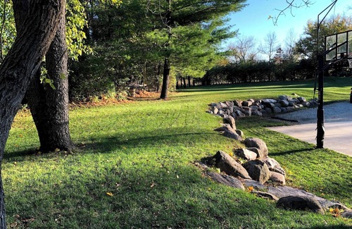 Noblesville Apartment | 2-bedroom apt in log home, minutes from Grand Park