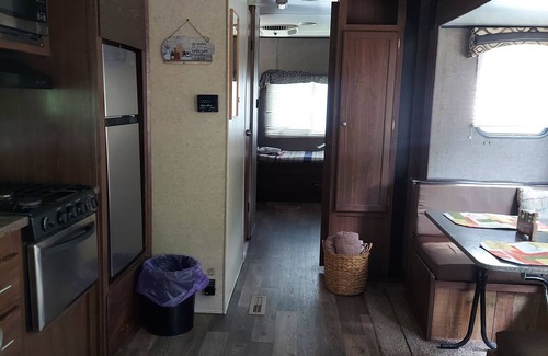 Aguadilla House | 2 bedroom camper, minutes from Aguadilla & Isabela beaches with AC and comfort.
