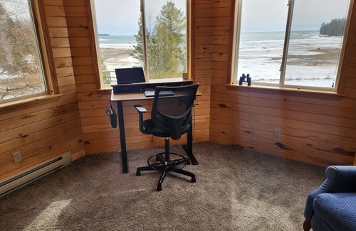 De Tour Village House | 2-bedroom, office, and den - Beachfront Lake Huron home