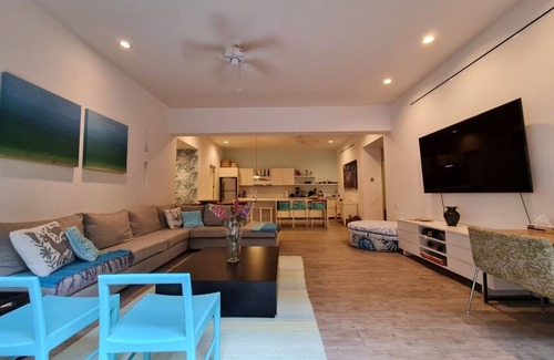 Crucecita Condo | 2 BR Patio Oasis Steps from Beach & Supermarket