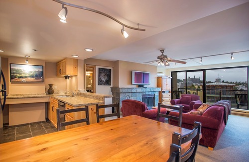 Whistler Village Apartment | 2 BR Suite with Fireplace just seconds from lifts