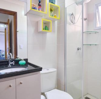 Estufa II Apartment | 2 Quartos com ar, piscina, sacada Gourmet a 1 km da praia Grande