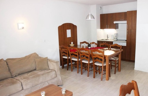 La Mongie Apartment | 200m from shops, view ski slopes/mountain, swimming pool, terrace, parking, tv, ski locker, 64m²