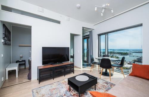 Kallio Apartment | 26th Floor Helsinki High Point 1 BDR Apartment with City View