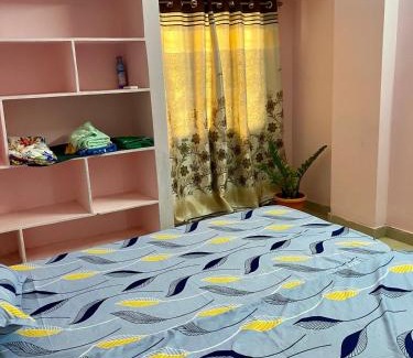 Hyderabad Apartment | 2BHK Home AC bed room First floor Meerpet