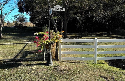 Round Top House | 3 bed/3 bath ranch house on Round Top, TX, main square with large porch & views