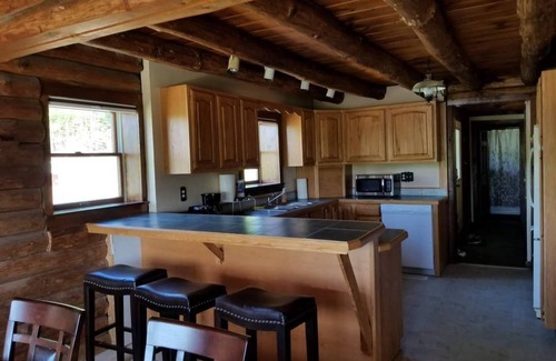 Cornville House | 3-bedroom log cabin on horse farm in Cornville, AC, large in ground pool