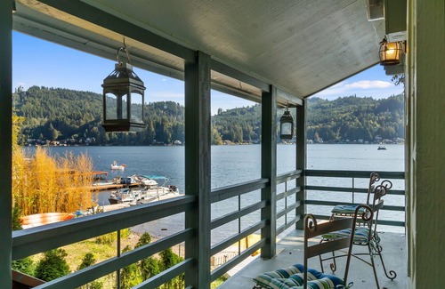 Olympia Cabin | 3 Level Lakefront Cabin | Decks, Dock, BBQ & Views