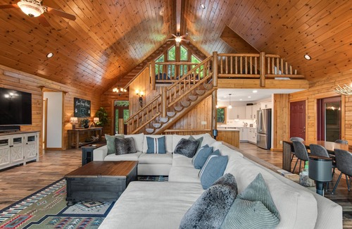 Lac du Flambeau House | 3-story chalet with private hot tub, game room & waters toys - dog-friendly