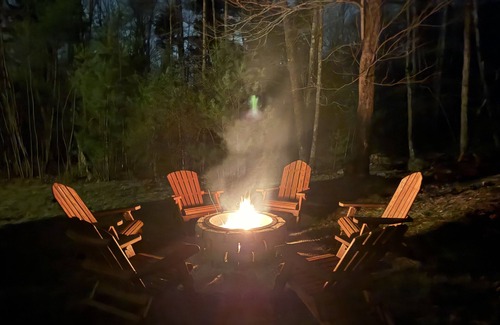 Layton House | 3BR chalet escape w/hot tub, fire pit & pond in natural setting close to hiking
