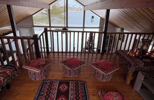 Hinchinbrooke Ski Chalet | 4-season chalet middle of nature on the edge of private lake with panorama view