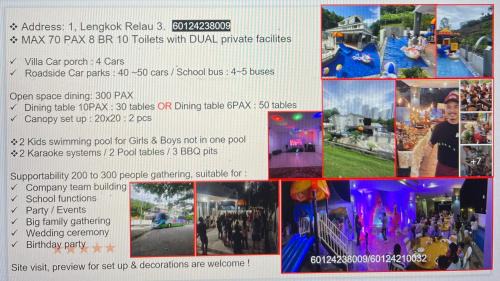Bayan Lepas House | 40PAX 7BR Villa with Kids Swimming pool, KTV, Pool Table n BBQ near SPICE Arena Penang 9800 SQFT