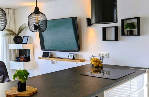 Wangerland Boat Rental | 45 m² houseboat with 40 m² roof terrace, modern furnishings. See photos!
