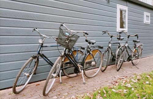 Oosterwolde Ski Chalet | 4p chalet TOLVE met 4 fietsen vlakbij natuurgebieden Drents Friese Wold, Fochteloërveen en gevangenisdorp Veenhuizen