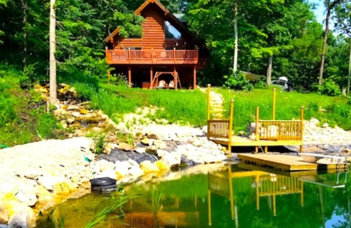 Harpers Ferry Cabin | 5 bedroom A-Frame Cabin w/ Hot Tub & Swimming Pond