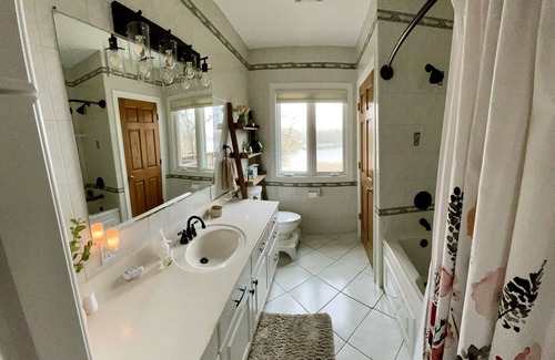 Maplewood House | 5 Bedroom Lake Home, On Private Wooded Acreage, 15 minutes from both downtowns.