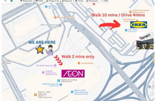 Taman Desa Tebrau Apartment | 5min walk to Tebrau ÆON Mall 1-5pax Free Netflix