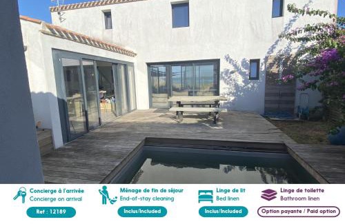 La Gueriniere House | 6 adultes et 2 enfants - piscine et accès plage direct