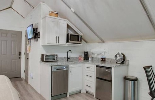Groveoak RV Rental | #7 Fishing Lure Luxury Glamping Tent Fishing Theme