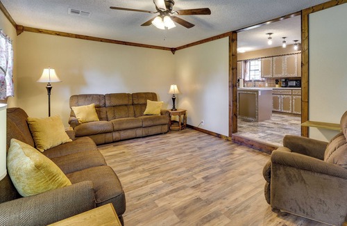 Maysville House | 9 Mi to Grove: Home w/Fire Pit in Southwest City