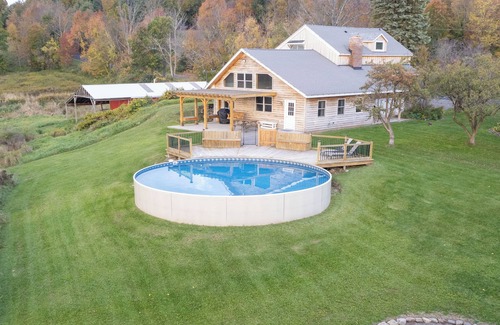 Gilboa House | 90-Acre Catskills Farmhouse Retreat with Pool/Pond/Sportscourt
