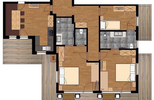 Vorderlanersbach Apartment | 90 m² Apartment ∙ 2 bedrooms ∙ 6 guests