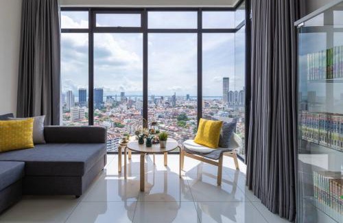 George Town Apartment | 9min drive to City Highfloor Aprmt City Skyline View Water Purifier