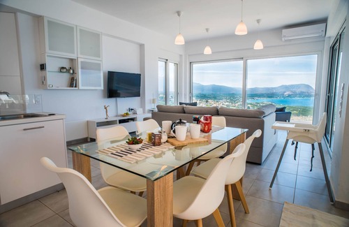 Apokoronas Villa | A breathtaking view of Souda-Chania bay and the White Mountains