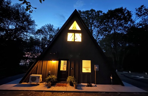 Amery Cabin | A-Frame cabin with sauna on lakeside near Taylor’s Falls, Balsam Lake ski trails