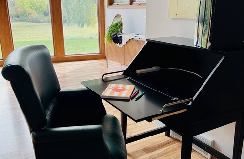 Elkhart Lake House | A-Frame lodge on 40 acres in Elkhart Lake, WI. walk to town. Sleeps 10